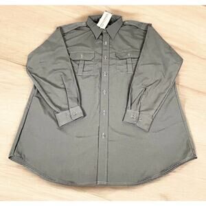 New Propper Mens 2XL Long F5302 Tactical Long Sleeve Dress Shirt Gray Black NWT